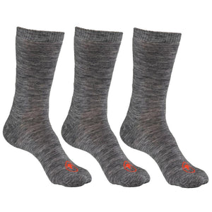 Isobaa Merino Blend Everyday Socks (3 Pack - Charcoal)