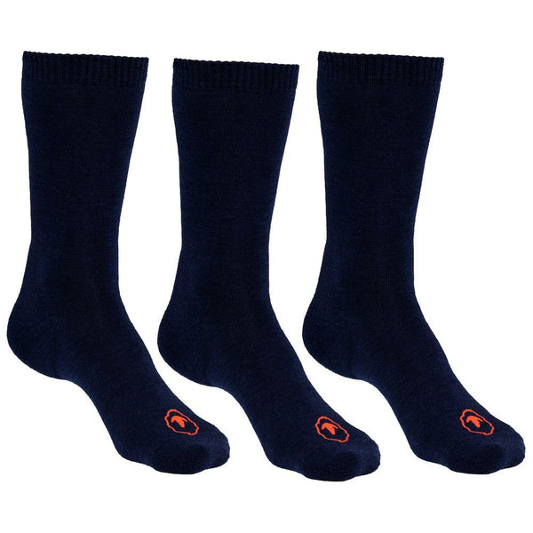 Isobaa Merino Blend Everyday Socks (3 Pack - Navy)