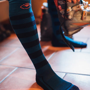 Isobaa Merino Blend Ski Socks (Navy/Blue)