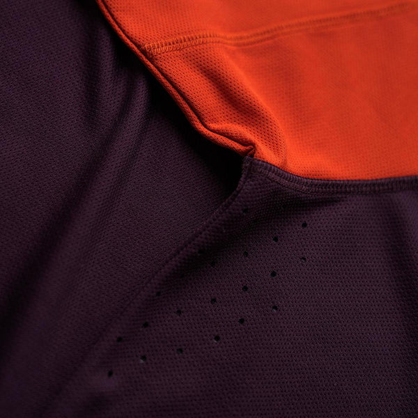 Rivelo Mens Kentmere Long Sleeve MTB Jersey (Burgundy/Burnt Orange) - Unbound Supply Co.