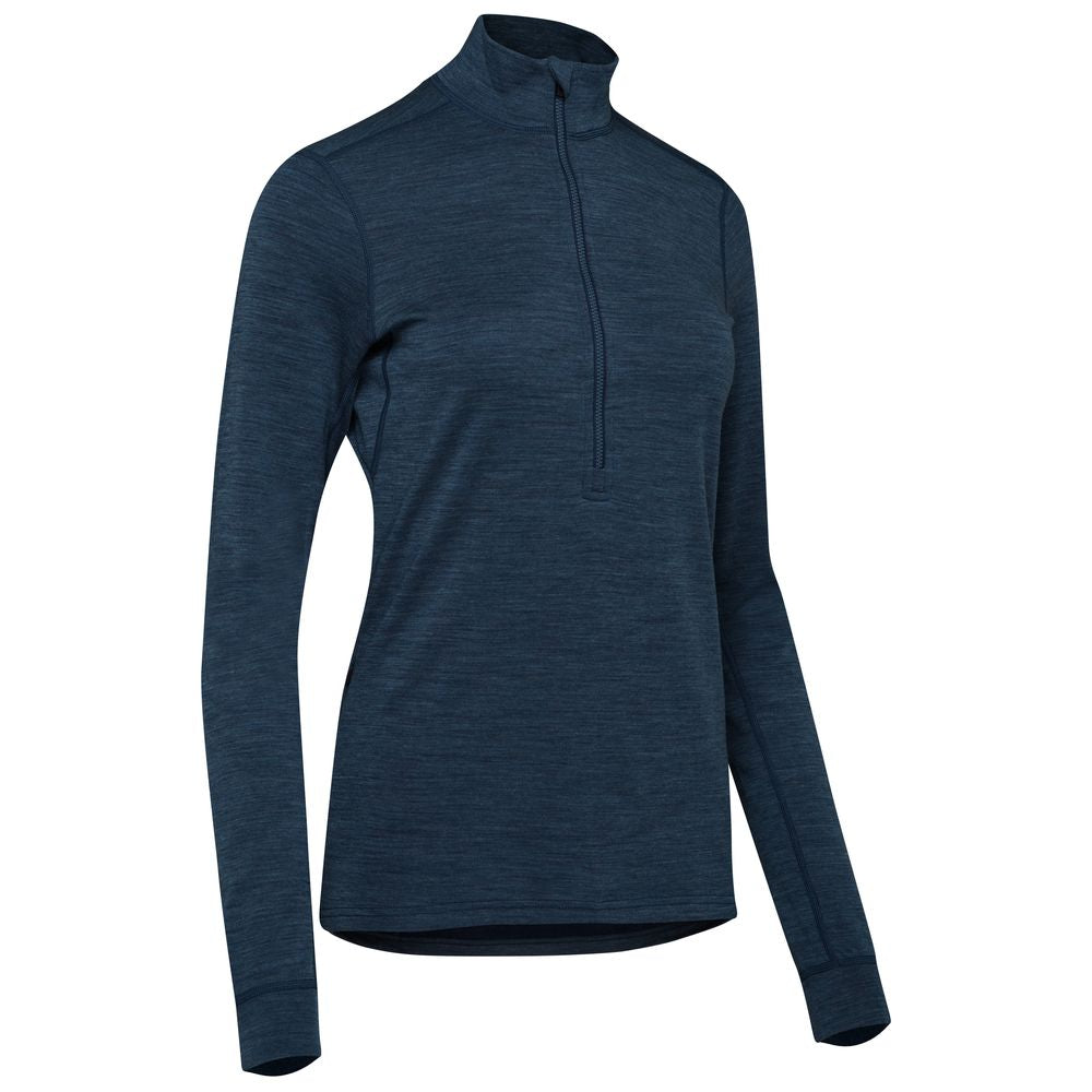 Womens Helvellyn Merino Blend MTB Jersey (Marine Melange)