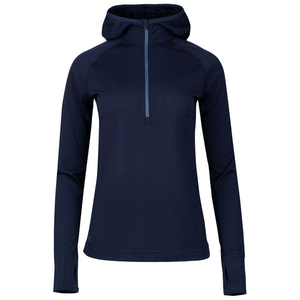 Womens Första Merino Long Sleeve Hoodie Baselayer (Navy)