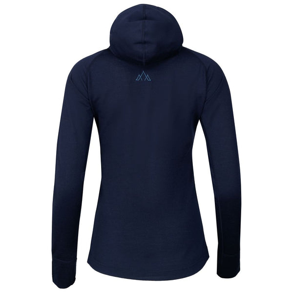 Womens Första Merino Long Sleeve Hoodie Baselayer (Navy)